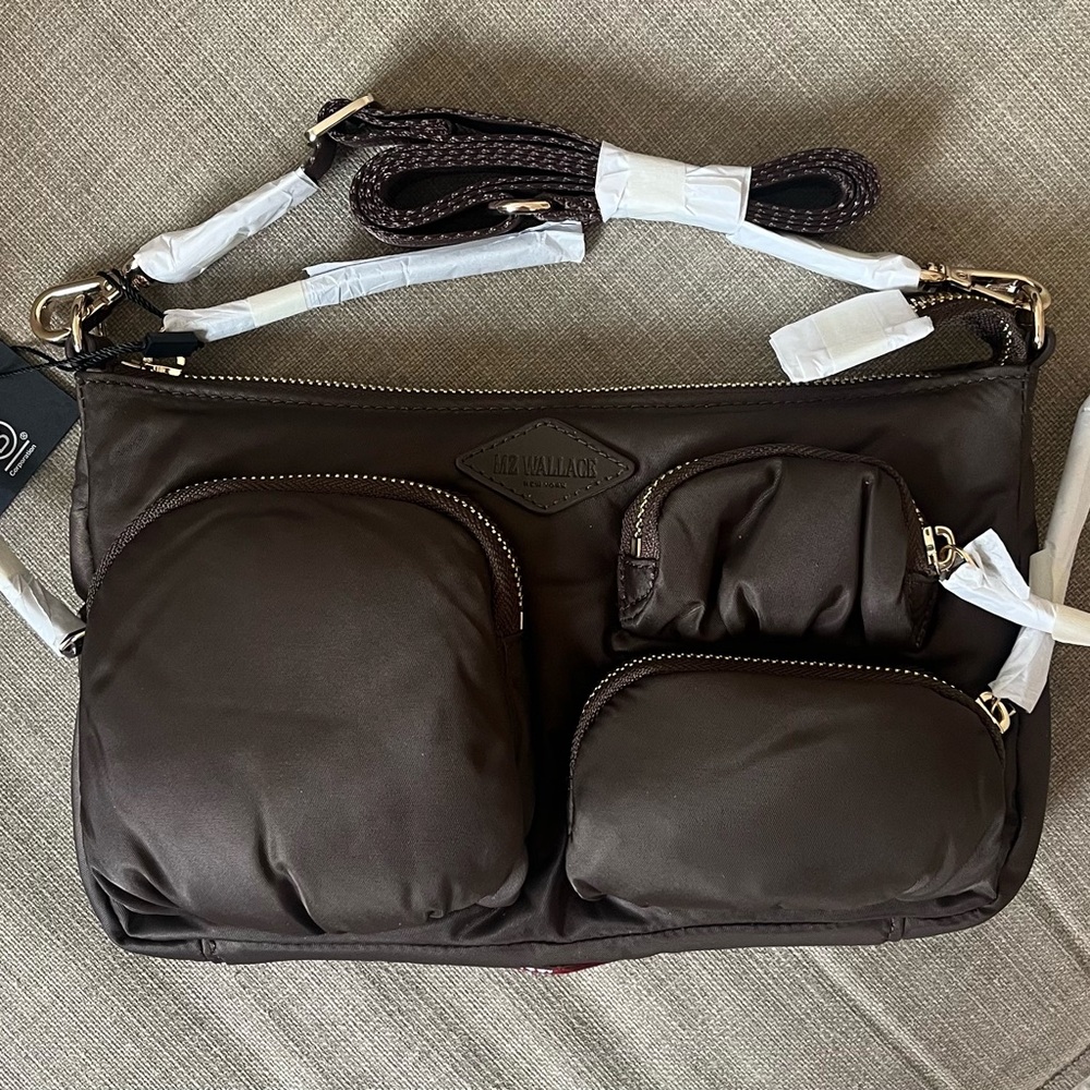 MZ Wallace Walnut Chelsea Petite Shoulder Bag